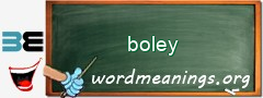 WordMeaning blackboard for boley